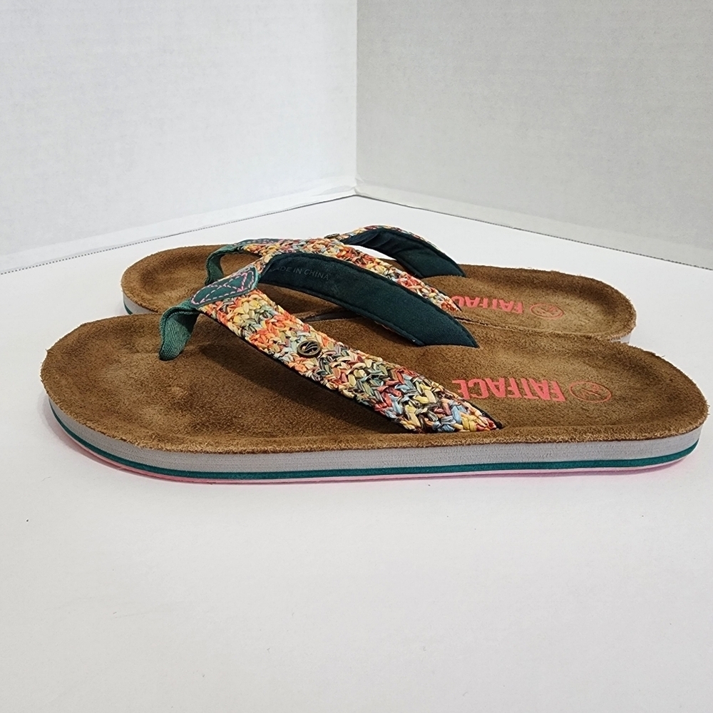 FatFace Somerton Flip Flops EU 38 Multicolor Woven Strap Sandals